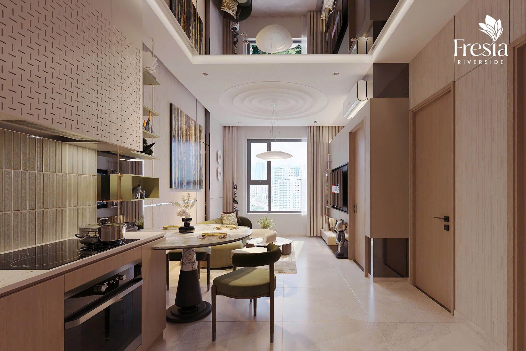 Căn hộ 2 phòng ngủ 1 WC